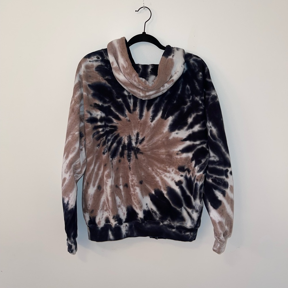 Tie-Dye Oversized Zip-Up Hoodie - Picture 2 of 5